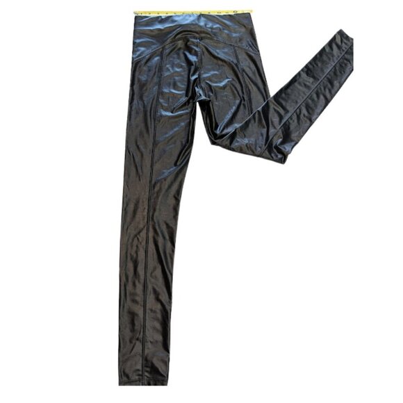 David Lerner Women's Faux Leather High Waisted Leggings Black * SZ Medium - Picture 6 of 8